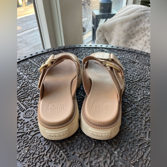 SOREL REIN CB SLIDE SANDALS IN HONEST BEIGE 7 - Picture 10 of 11